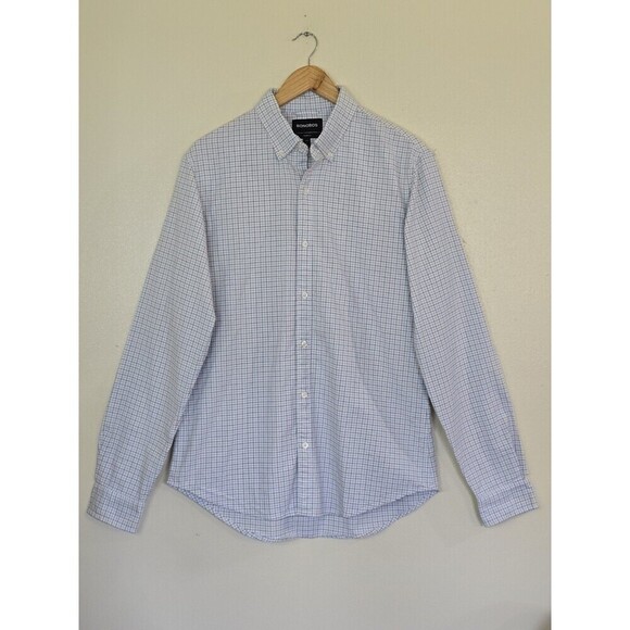 Bonobos Tailored Fit Shirt Mens Size Large Long Heavyweight Cotton Plaid Print - Picture 2 of 12